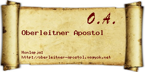 Oberleitner Apostol névjegykártya